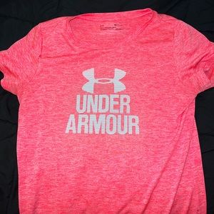 Pink under armor shirt size medium